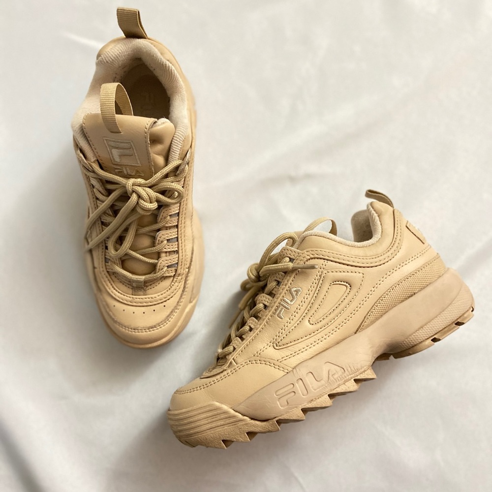 Tan Fila Women's Disruptor II Autumn Sneakers - Picture 3 of 8